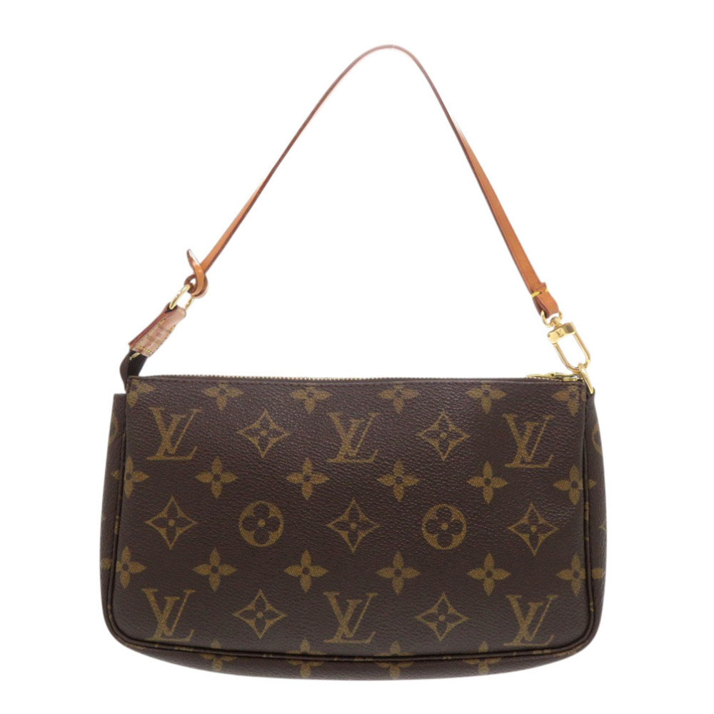 LOUIS VUITTON Authentic Brown Monogram Pochette Pouch